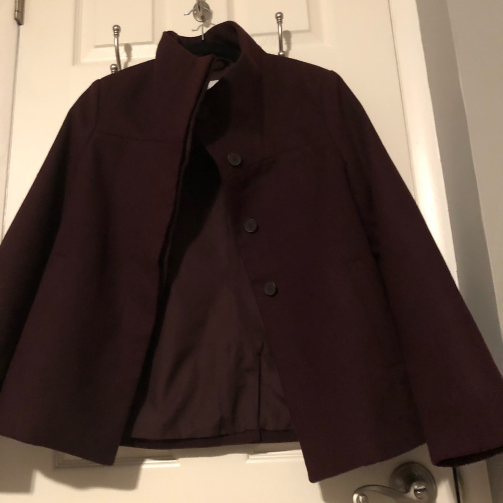 Old Navy Maroon Swing Wool Coat M